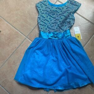 Gorgeous Jona Michelle Size 7 Turquoise Dress-NWT
